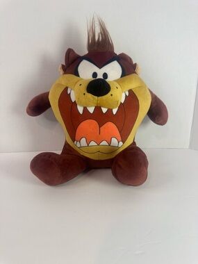 TAZ Tasmanian Devil Plush Doll Figure Looney Tunes Space Jam Warner Bros 7”